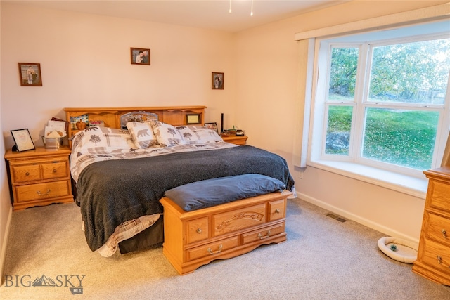 view of carpeted bedroom