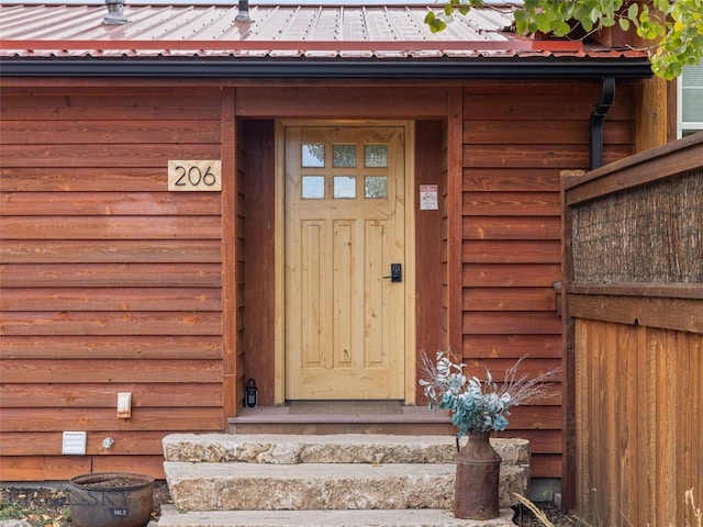 view of entrance to property