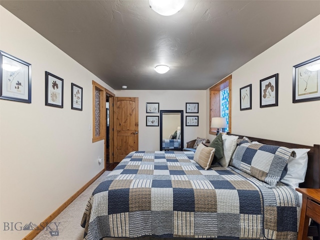 view of carpeted bedroom