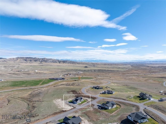 aerial view featuring a mountain view