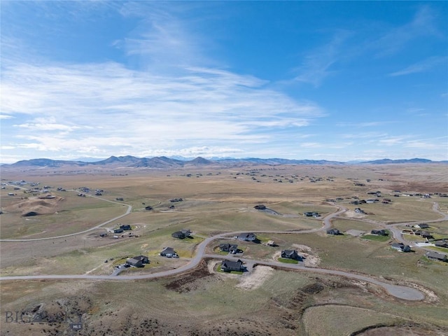 bird's eye view featuring a mountain view