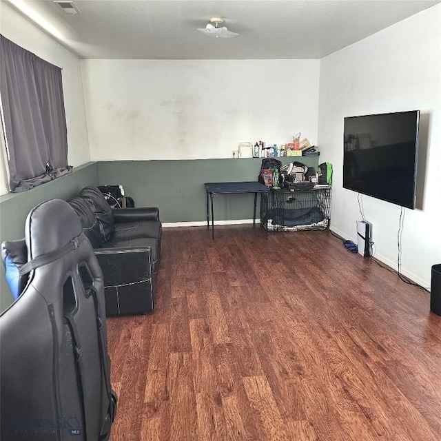 97 Ghost Canyon Ct, Belgrade, MT 59714 - interior space featuring visible vents, wood finished floors, and baseboards