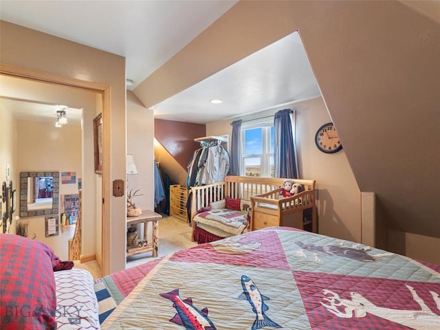 193 Tobe Rd, Ennis, MT 59729 - bedroom featuring carpet flooring and lofted ceiling