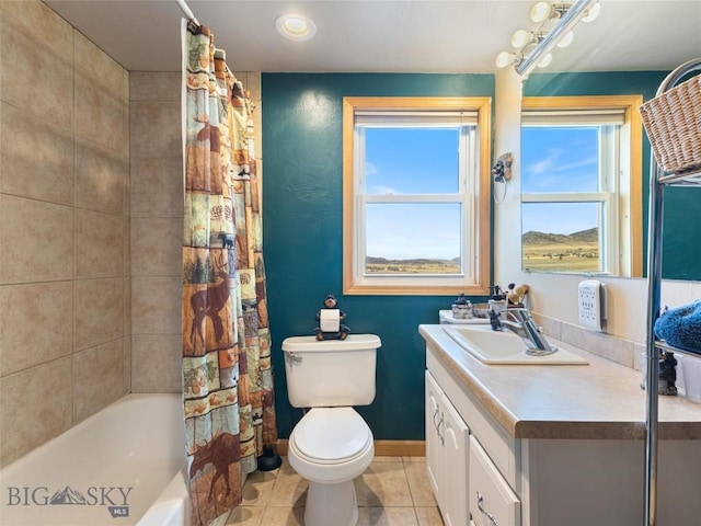 193 Tobe Rd, Ennis, MT 59729 - full bath with vanity, shower / bath combo, and tile patterned floors