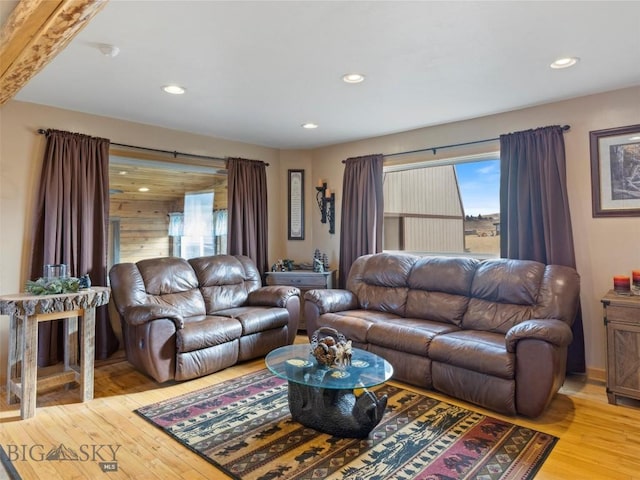 193 Tobe Rd, Ennis, MT 59729 - living area with light wood-style flooring and recessed lighting