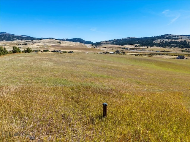 mountain view with a rural view