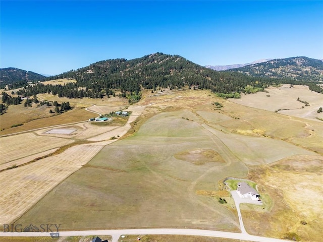 bird's eye view featuring a mountain view