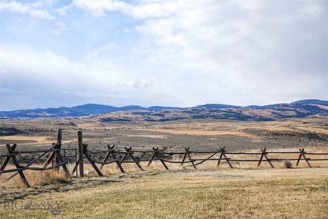 mountain view with a rural view