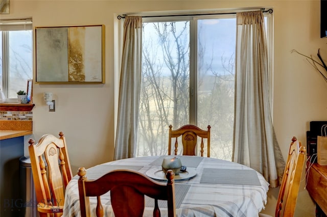 view of dining area