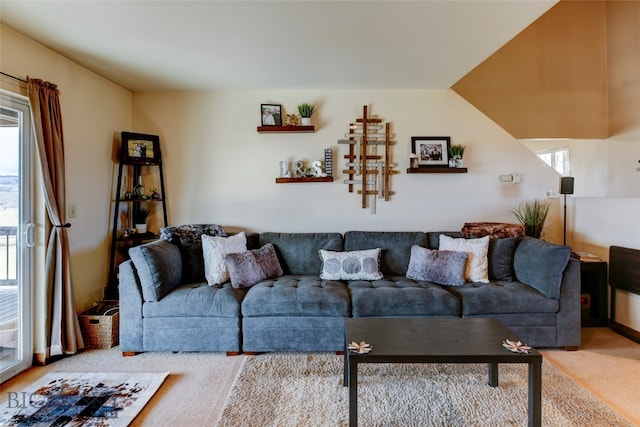 view of carpeted living room