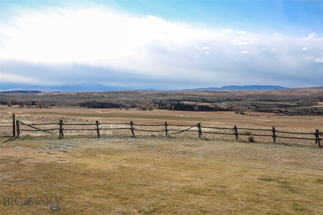 property view of mountains with a rural view