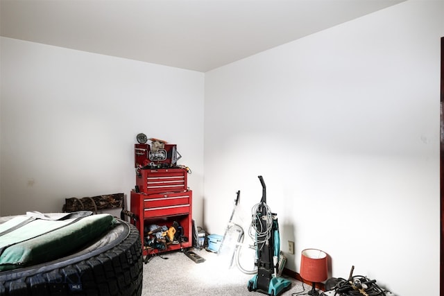 view of carpeted bedroom