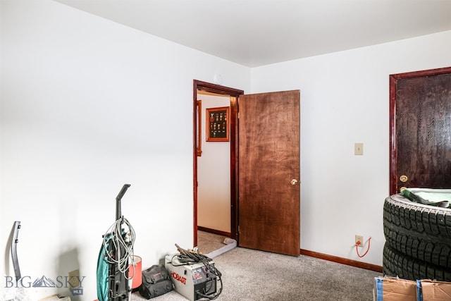 interior space with carpet flooring