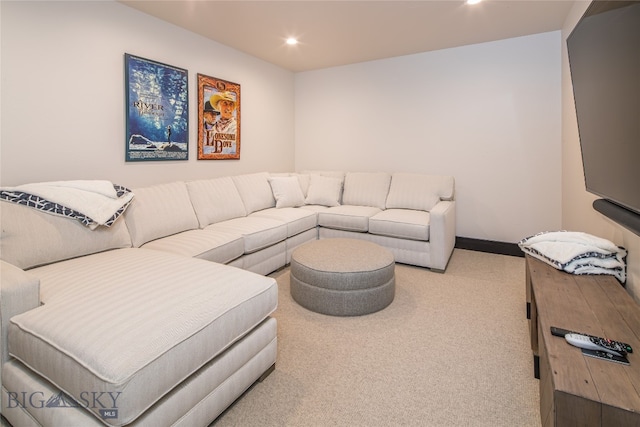 view of carpeted living room