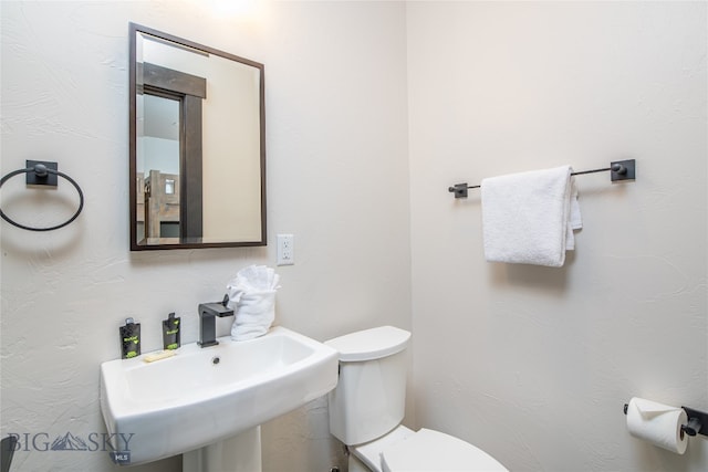 bathroom with sink and toilet