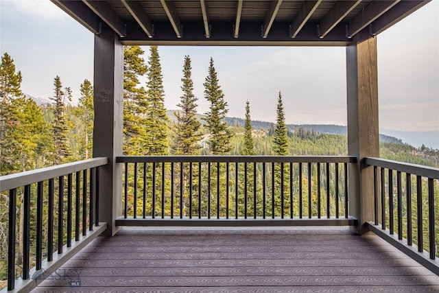 view of wooden terrace