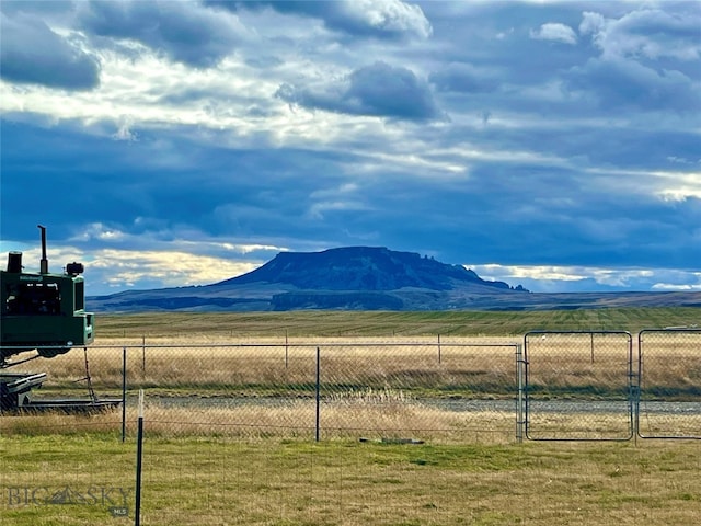 mountain view with a rural view