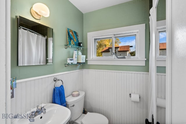 bathroom with toilet and sink