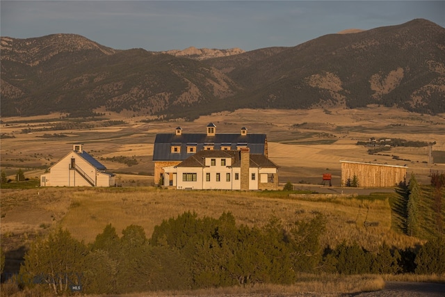 property view of mountains with a rural view