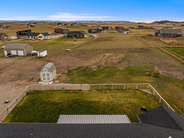 aerial view featuring a mountain view