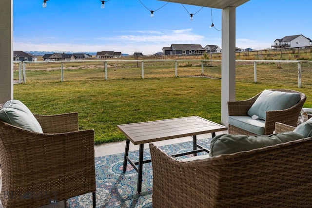 view of patio / terrace with an outdoor hangout area