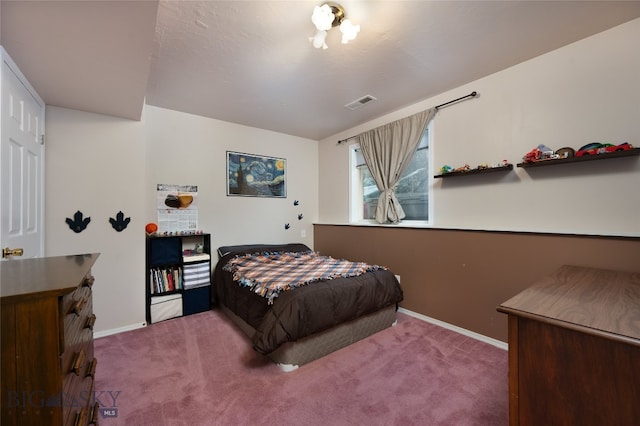 view of carpeted bedroom