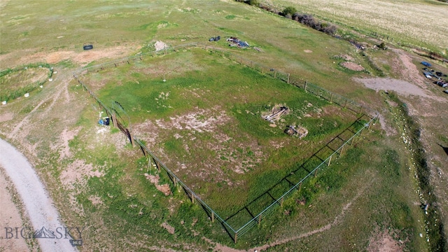 bird's eye view featuring a rural view