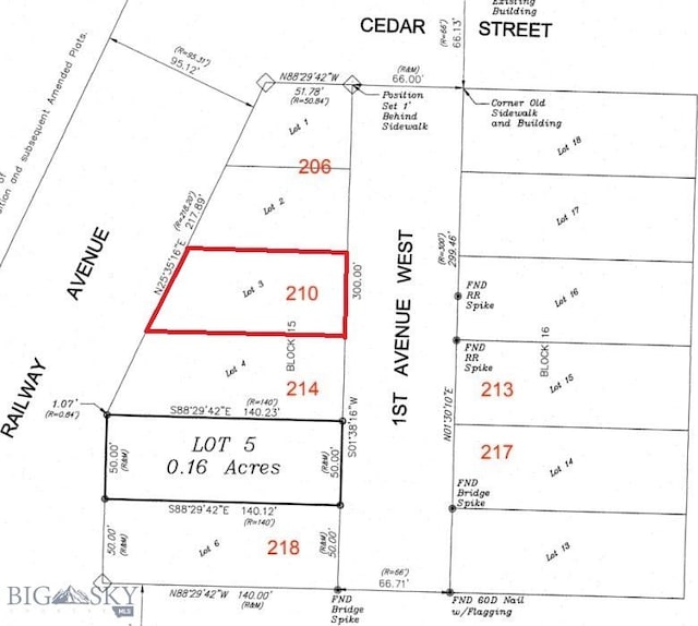 210 1st Ave, Three Forks MT, 59752 land for sale