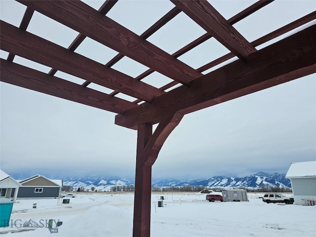 exterior space with a mountain view