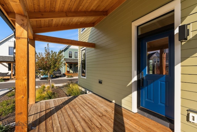 view of wooden deck