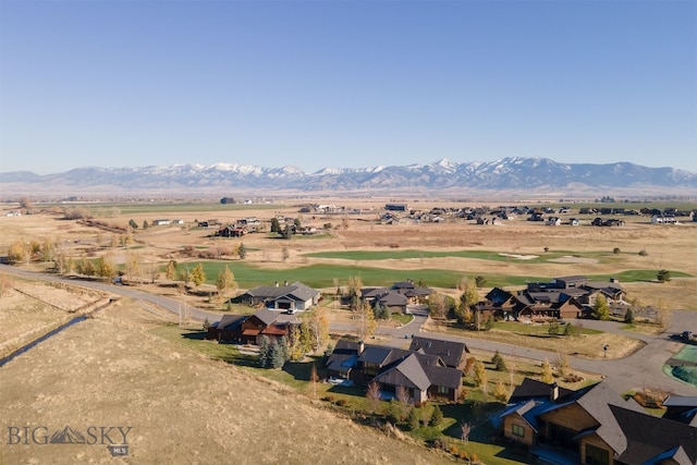 bird's eye view featuring a mountain view