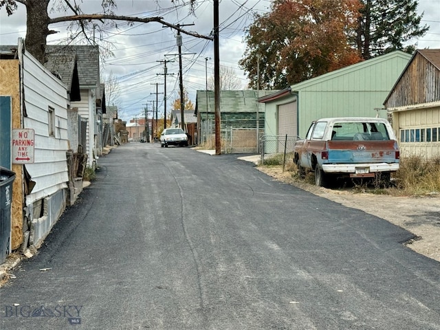 view of road