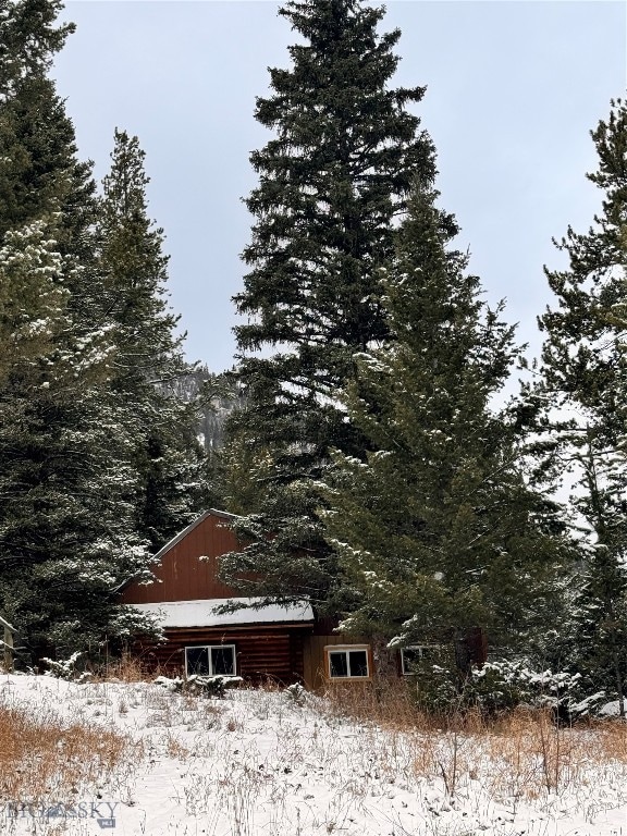 view of snow covered structure