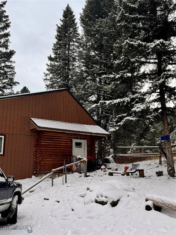 37329 Gallatin Rd, Gallatin Gateway, MT 59730 - view of snow covered structure