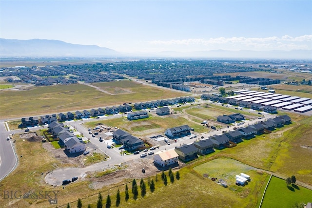 aerial view featuring a mountain view