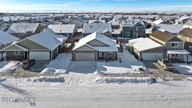 view of snowy aerial view