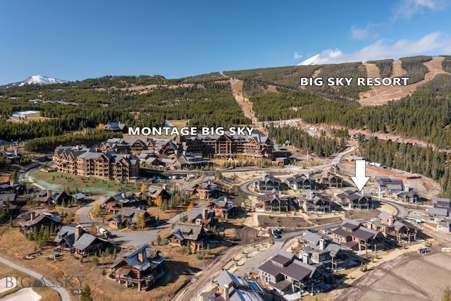 aerial view featuring a mountain view