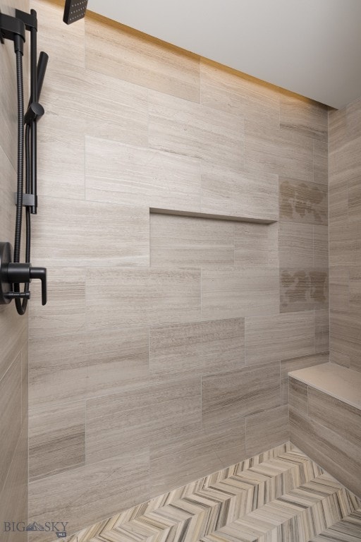 bathroom featuring walk in shower