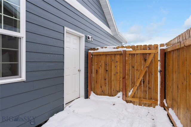 view of snowy yard