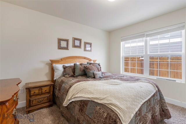 view of carpeted bedroom