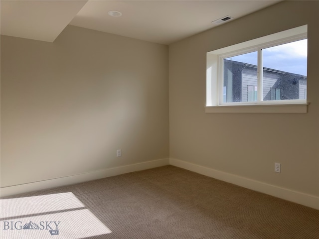 view of carpeted empty room