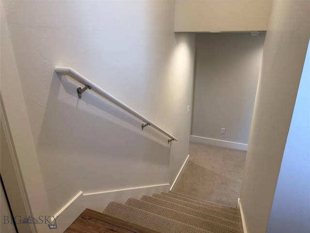 206 Otis Ave, Ennis, MT 59729 - staircase with carpet floors and baseboards