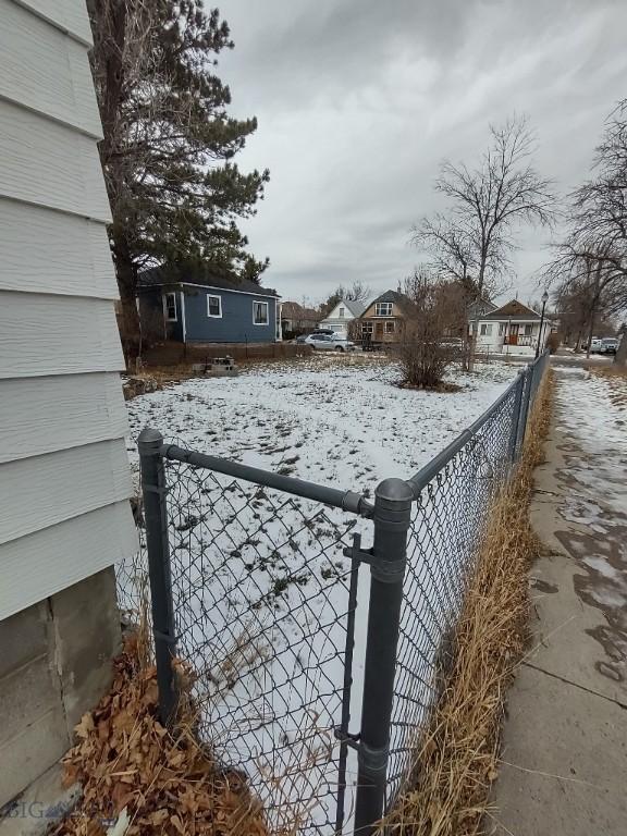 view of snowy yard