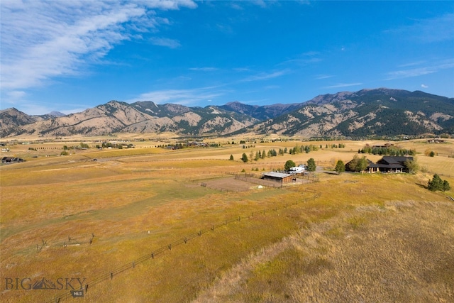 view of mountain feature featuring a rural view