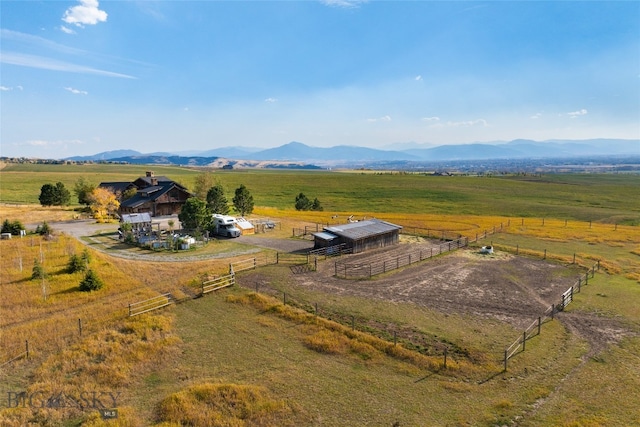 mountain view featuring a rural view