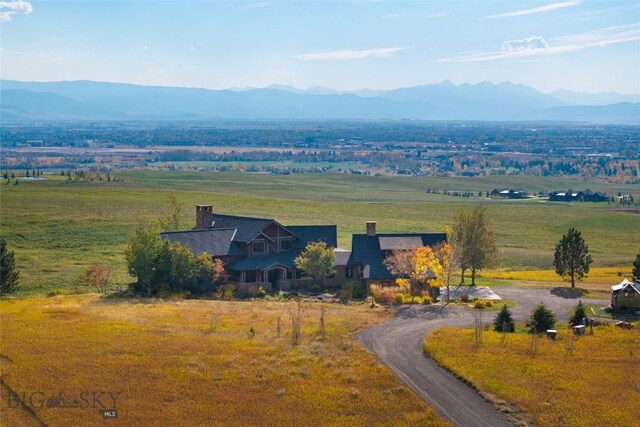 view of mountain feature featuring a rural view