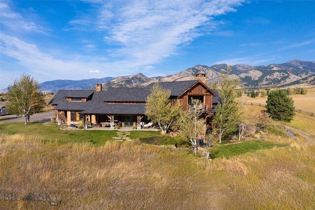 property view of mountains with a rural view