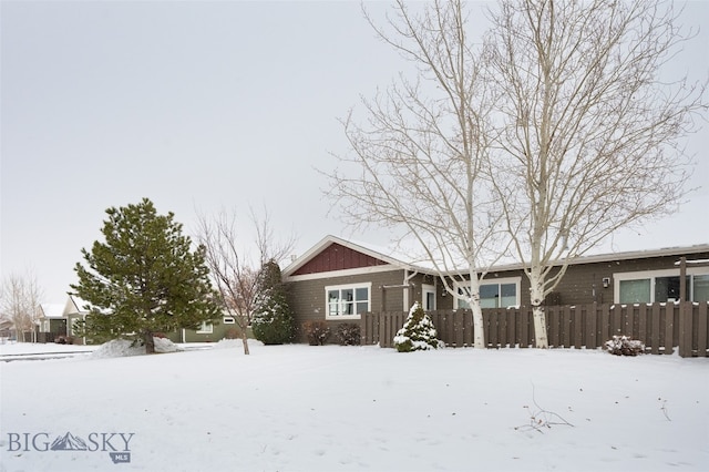 view of ranch-style home