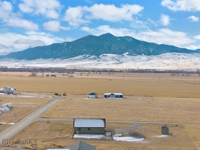property view of mountains with a rural view