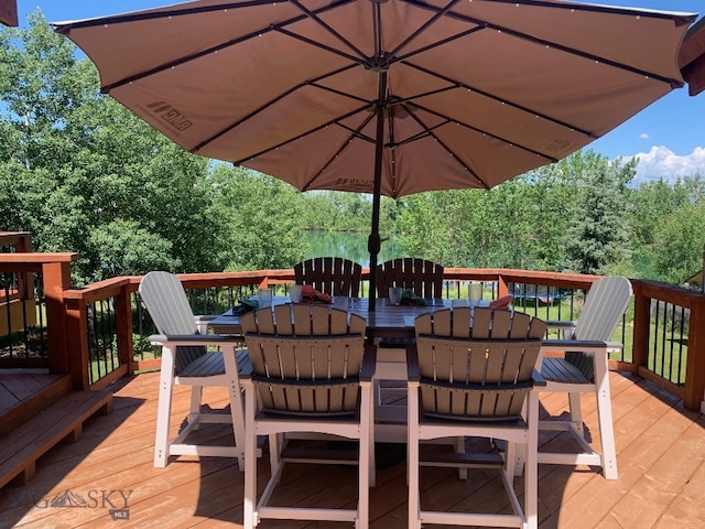 view of wooden deck